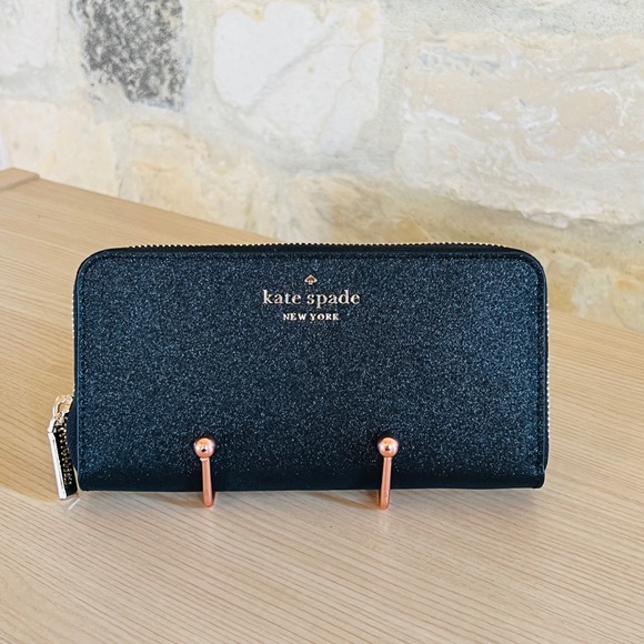 Kate Spade Penny Saffiano leather PVC Glitter Large Tote handbag+Wallet NWT - Picture 10 of 13